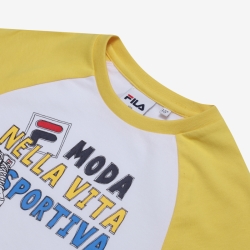 Fila Skate Raglan Round - Poikien Poolopaita - Keltainen | FI-20160